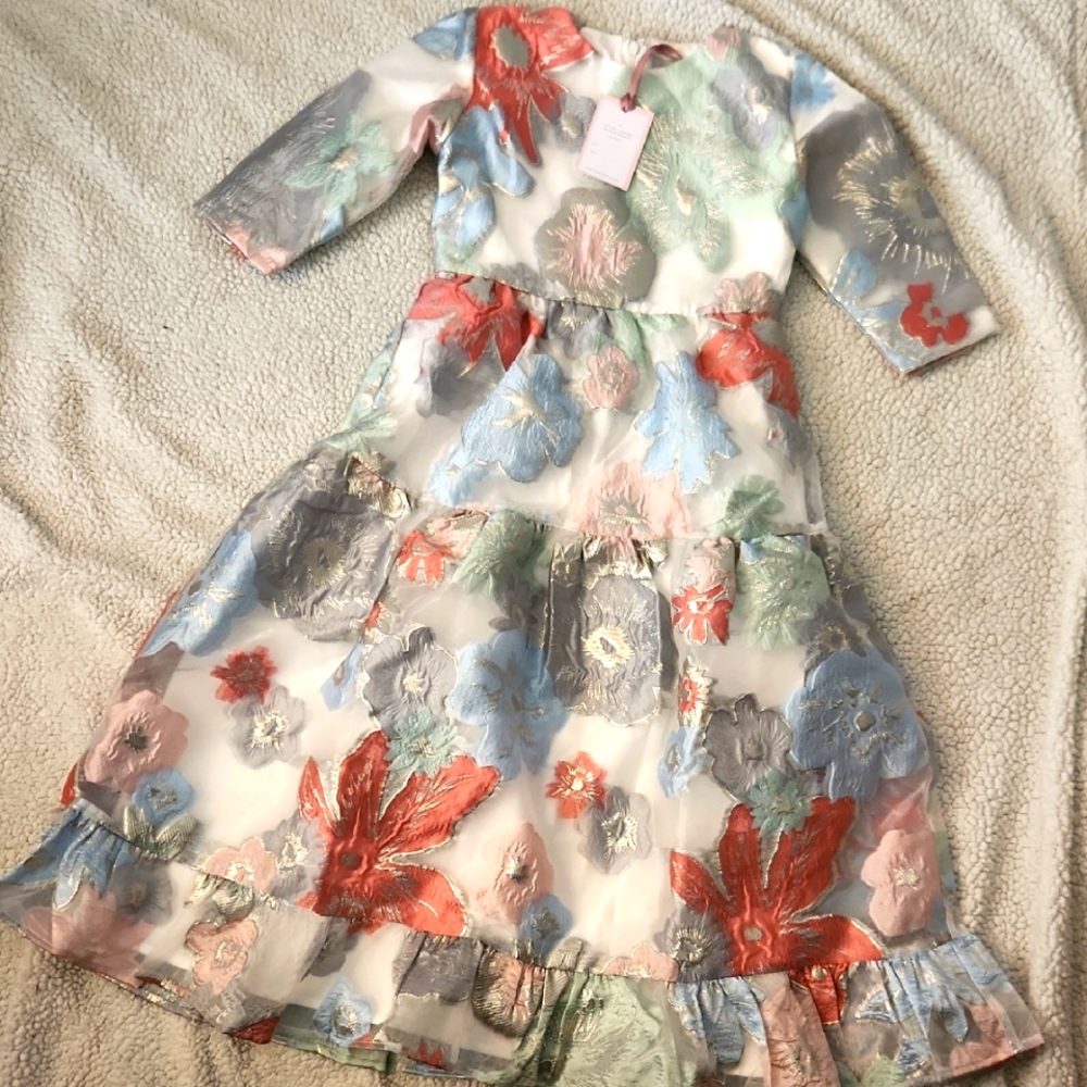 Dainty Jewells Floral Patterned Dress with Ruffle Hem